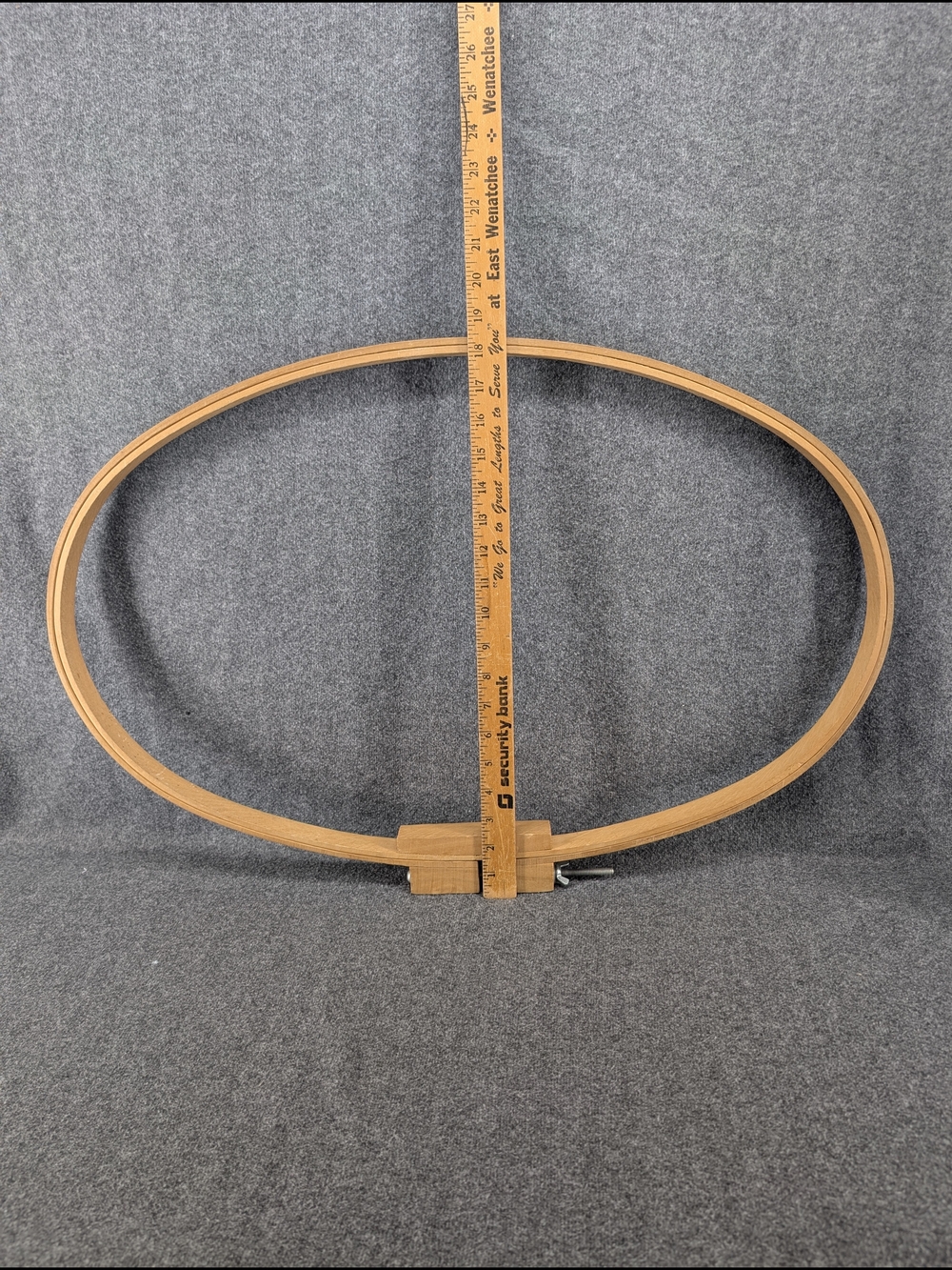 Large Vintage Oval Wooden Embroidery or Quilting Hoop